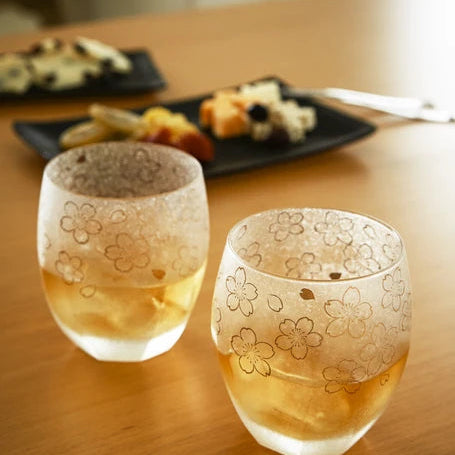 Aderia Sakura Rock Glass Pair Set