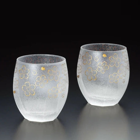 Aderia Sakura Rock Glass Pair Set